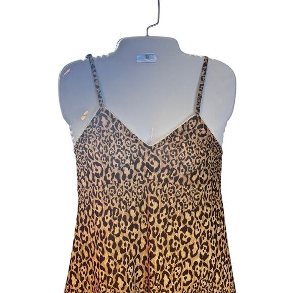 New ALESSIA ZAMATTIO Favignana Silk Cheetah Tiered Maxi Dress Sz 42 / US 6 - Picture 15 of 16